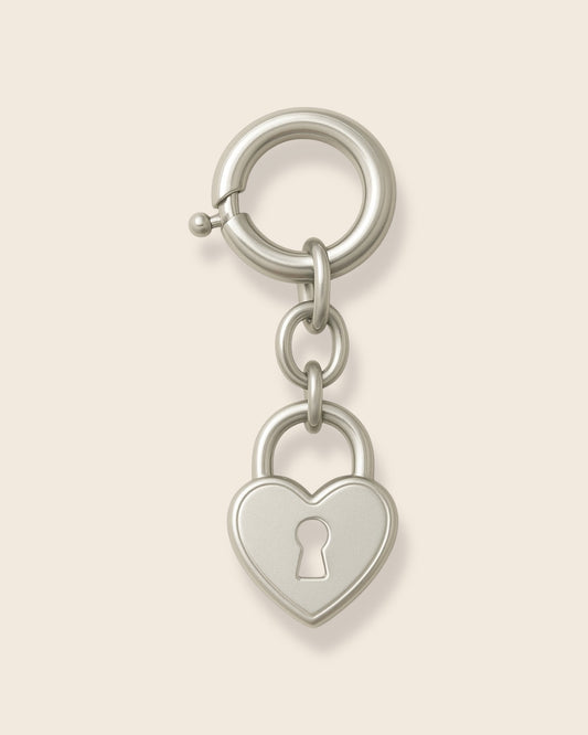 Locked heart charm