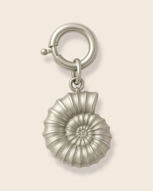 Seashell silver charm