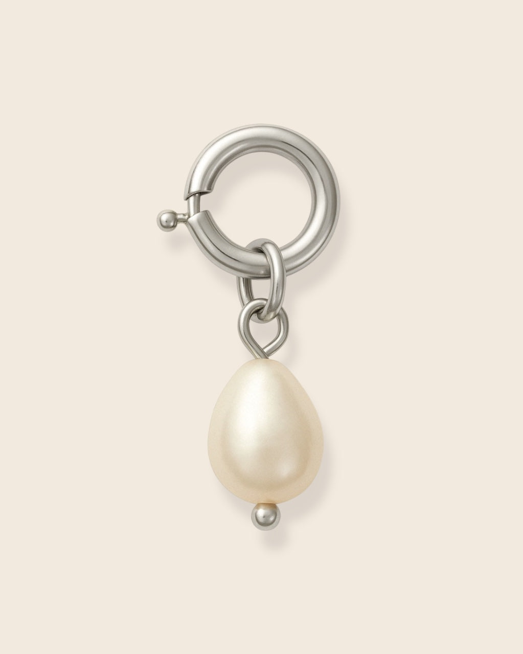Pearl silver charm