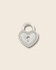 Locked heart silver charm