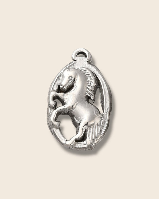 Horse silver charm