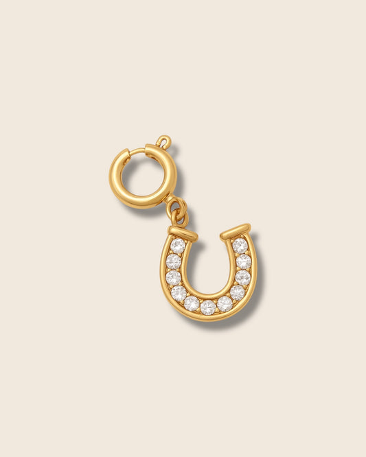 Diamond horseshoe charm