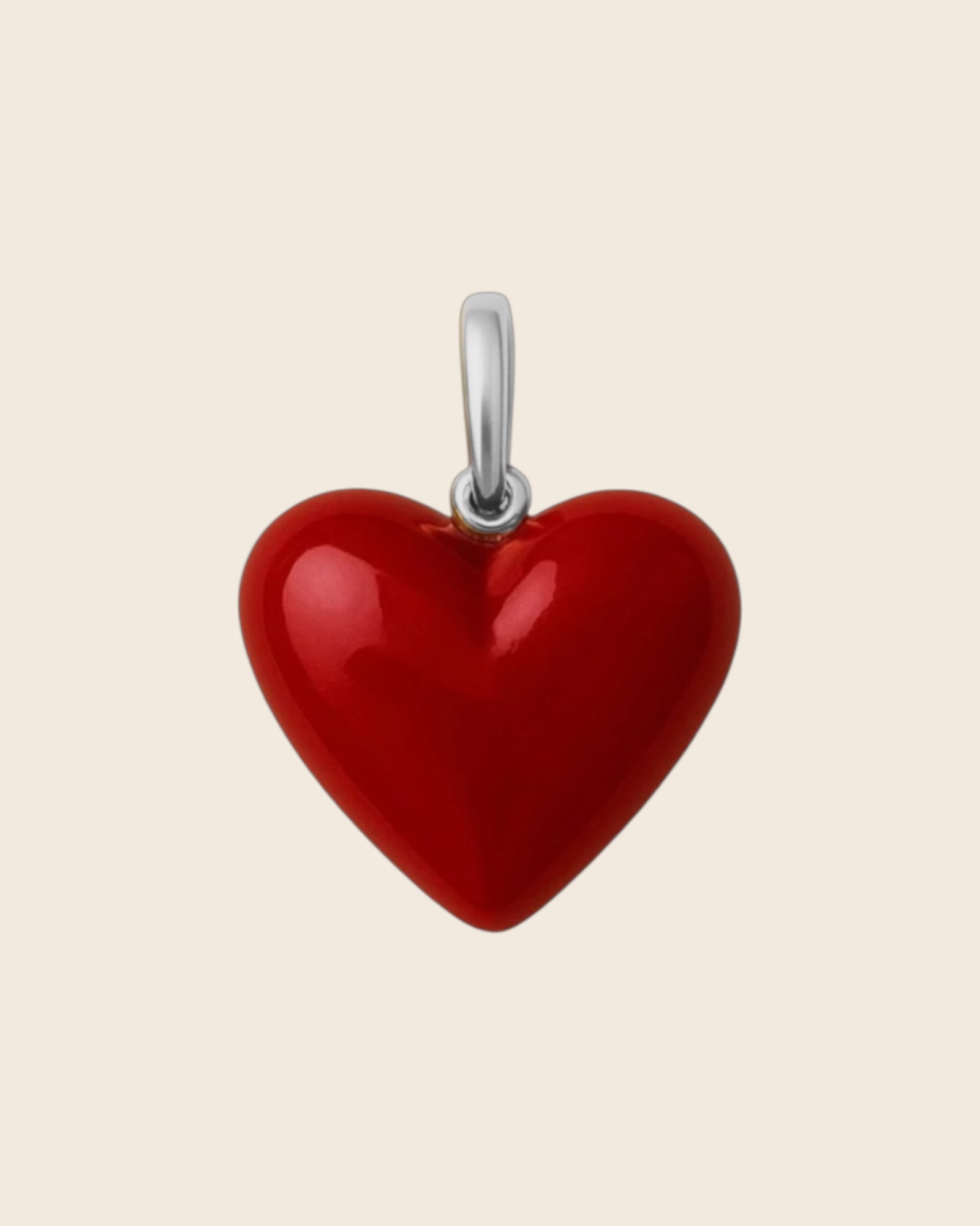 Big heart charm (silver)