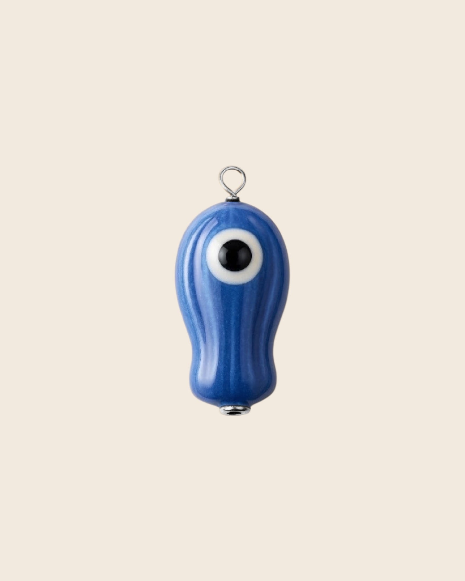 Blue fish charm (silver)
