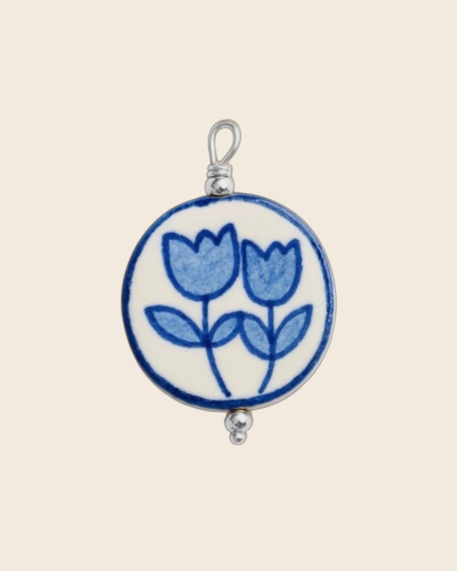 Tulip charm (silver)