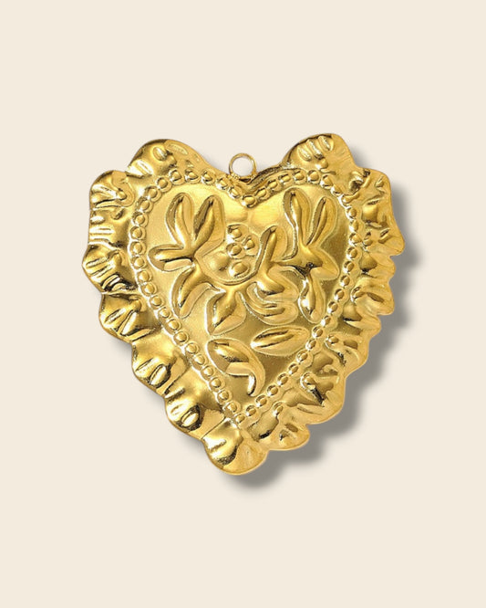 Coquette heart charm