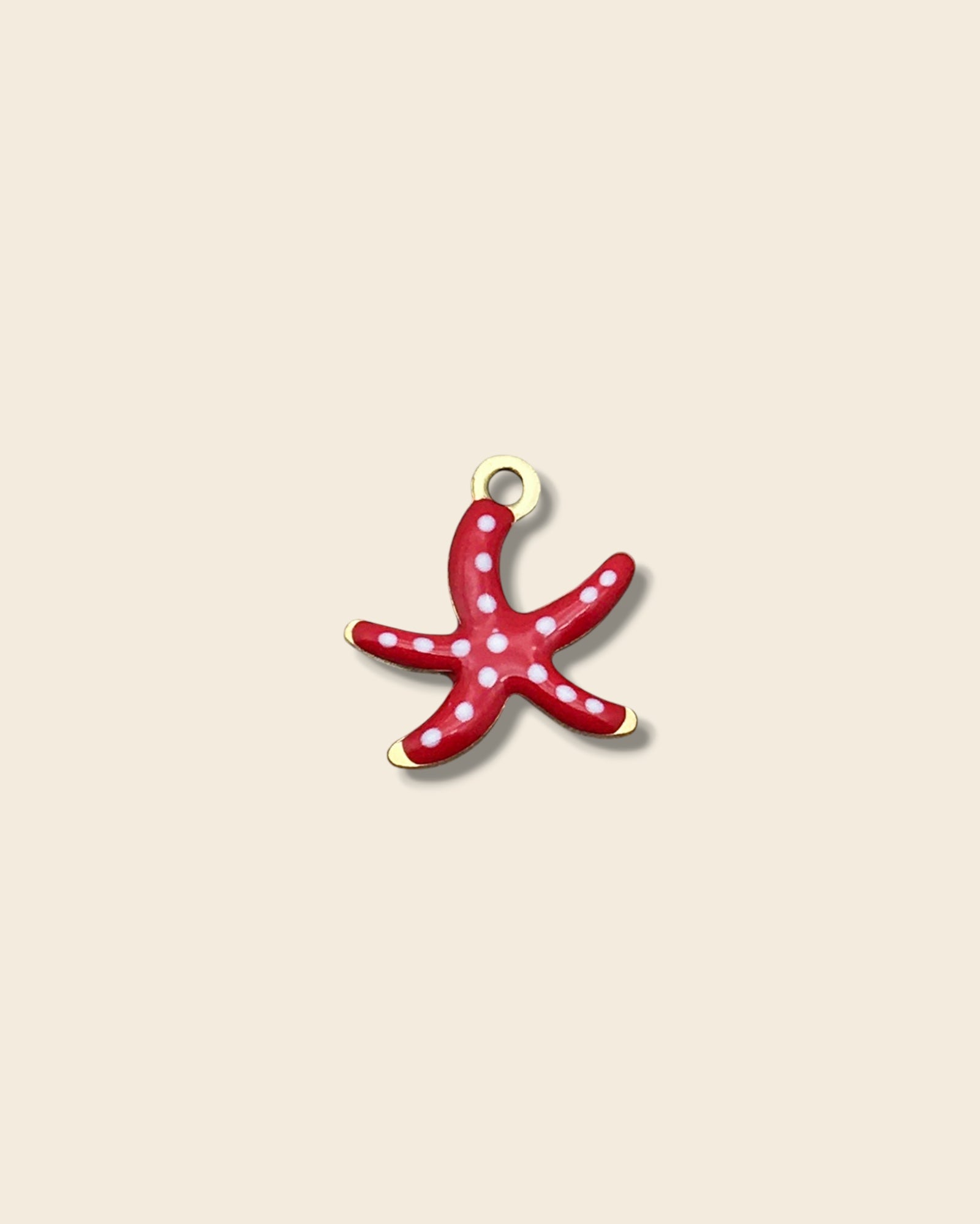 Red starfish charm