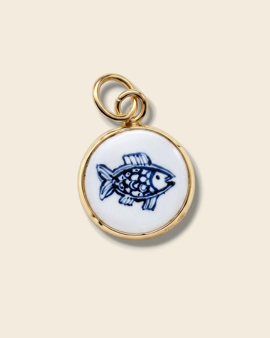 Blue fish charm